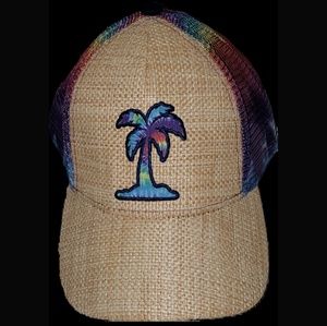 Tie Dye Mesh Palm Tree Ball Cap